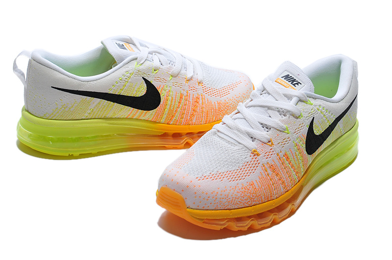 Nike Air Max 2014 Flyknit Grey Yellow Shoes - Click Image to Close