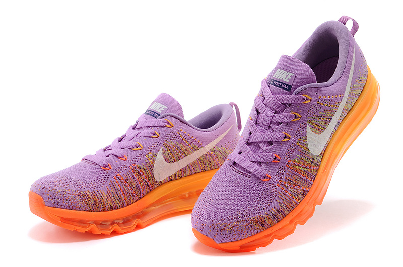 Nike Air Max 2014 Flyknit Purple Orange Shoes