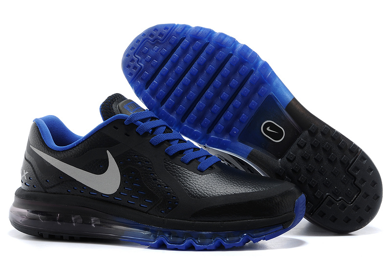 Nike Air Max 2014 Leather Black Blue Shoes