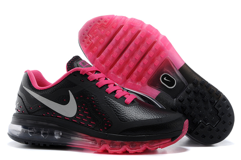 Nike Air Max 2014 Leather Black Pink Shoes