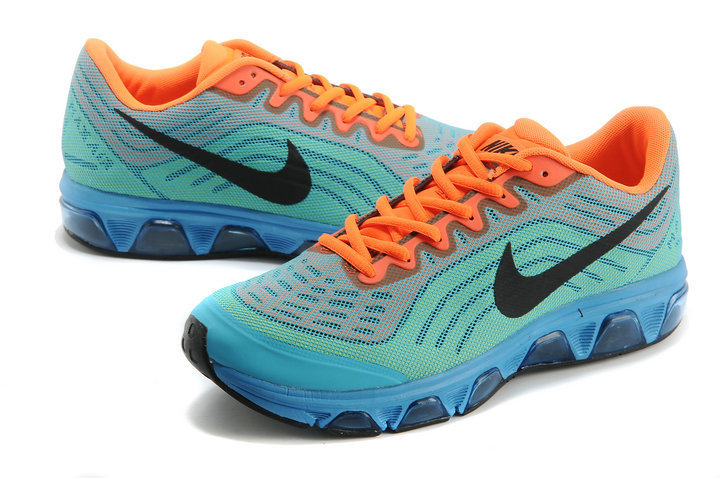 Nike Air Max 2015 All Cushion Women Blue Green Orange Shoes - Click Image to Close