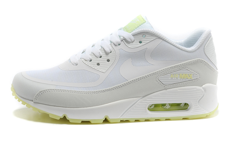 Nike Air Max 90 All White Shoes - Click Image to Close