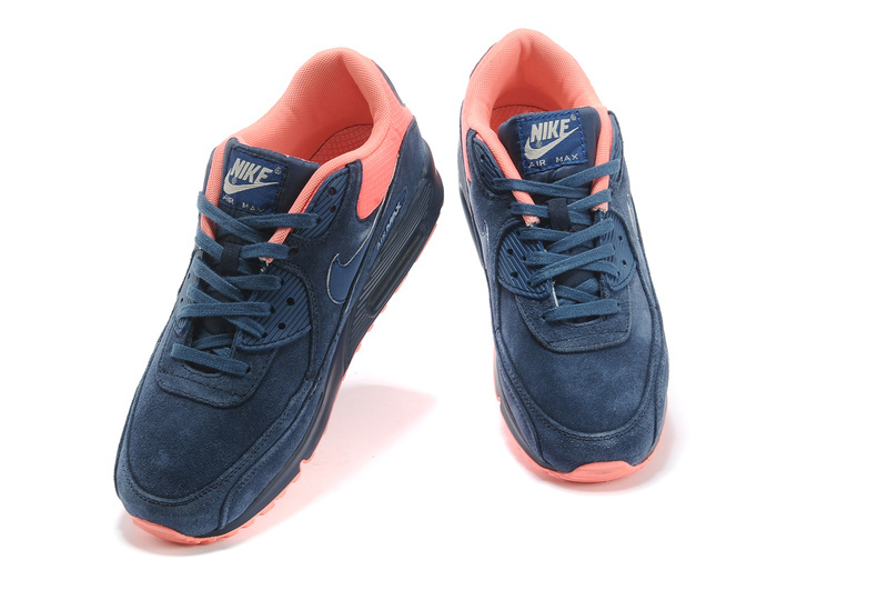 Nike Air Max 90 Dark Blue Orange Red Men Shoes