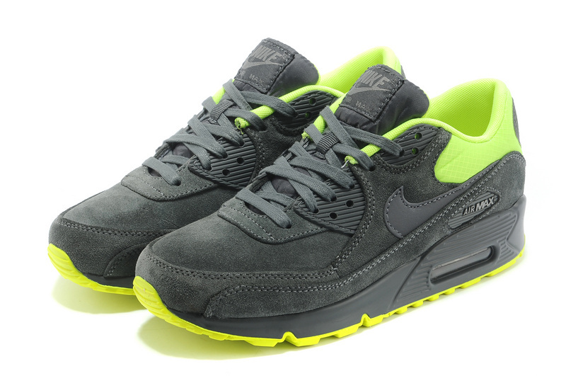 Nike Air Max 90 Dark Grey Silver Green Shoes