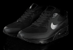 Nike Air Max 90 Mesh All Black Shoes - Click Image to Close