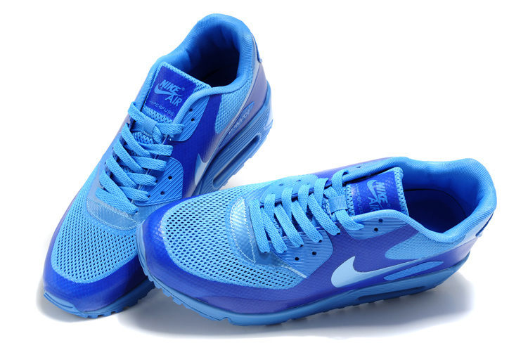 Nike Air Max 90 Mesh All Blue Shoes - Click Image to Close