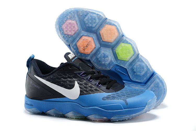 Black Blue Nike Zoom Hypercross Running Shoes - Click Image to Close