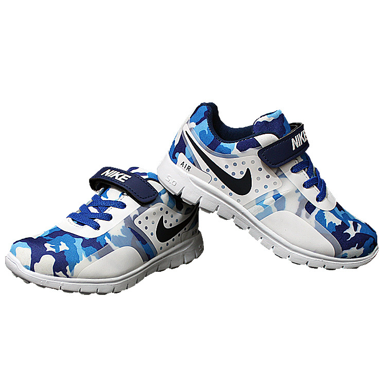 Nike Air Force Strap Blue White Shoes For Kid