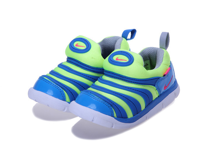 Kids Nike Dynamo Free Blue Green Shoes - Click Image to Close