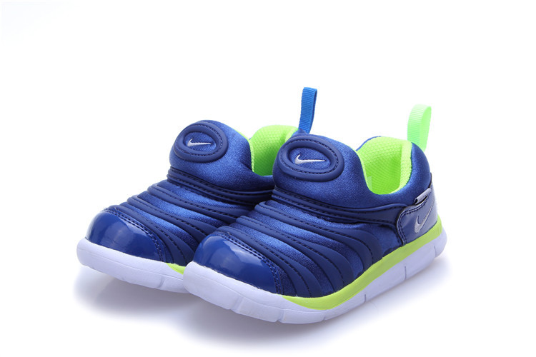 Kids Nike Dynamo Free Blue Green White Shoes - Click Image to Close