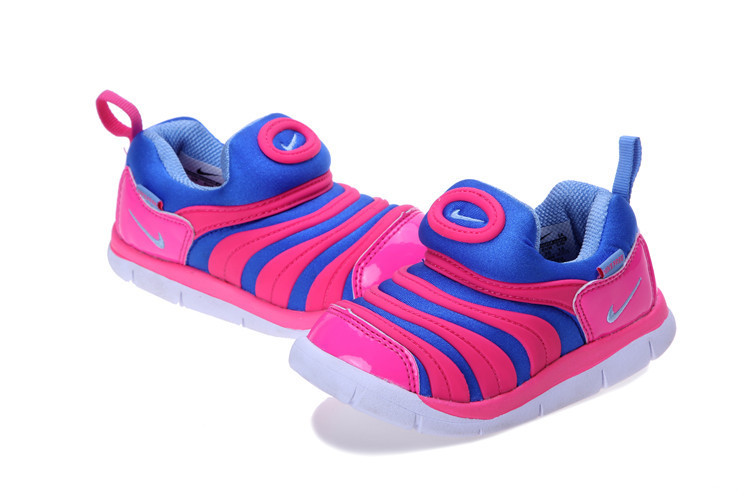 Kids Nike Dynamo Free Blue Pink White Shoes