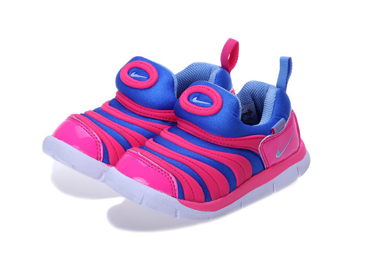 Kids Nike Dynamo Free Blue Pink White Shoes - Click Image to Close