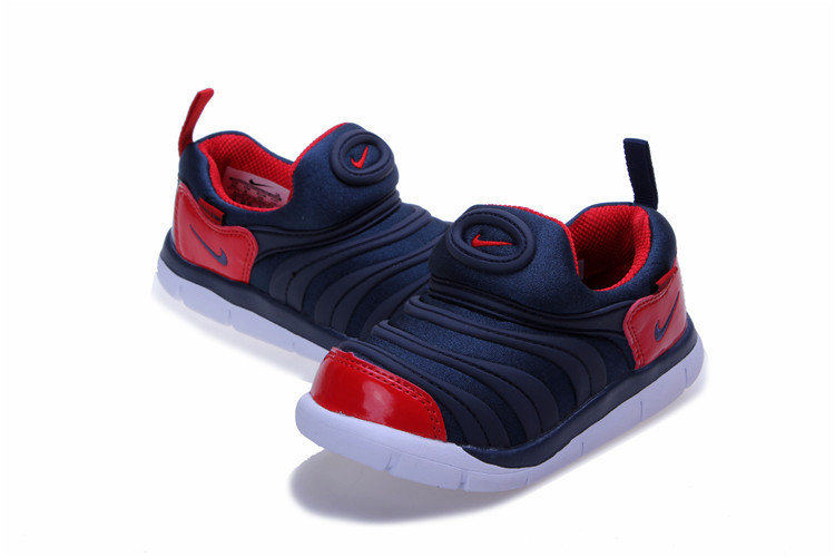 Kids Nike Dynamo Free Dark Blue Red White Shoes - Click Image to Close
