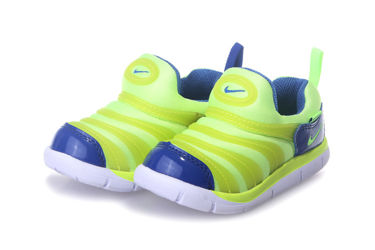 Kids Nike Dynamo Free Fluorscent Green Green White Shoes - Click Image to Close