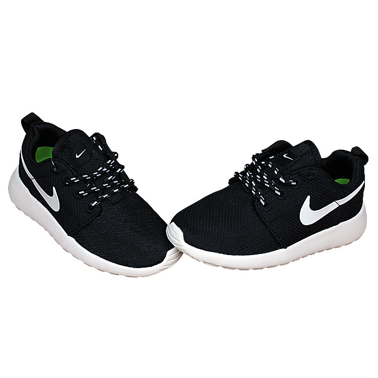 Nike Roshe Run Black White Shoes For Kid