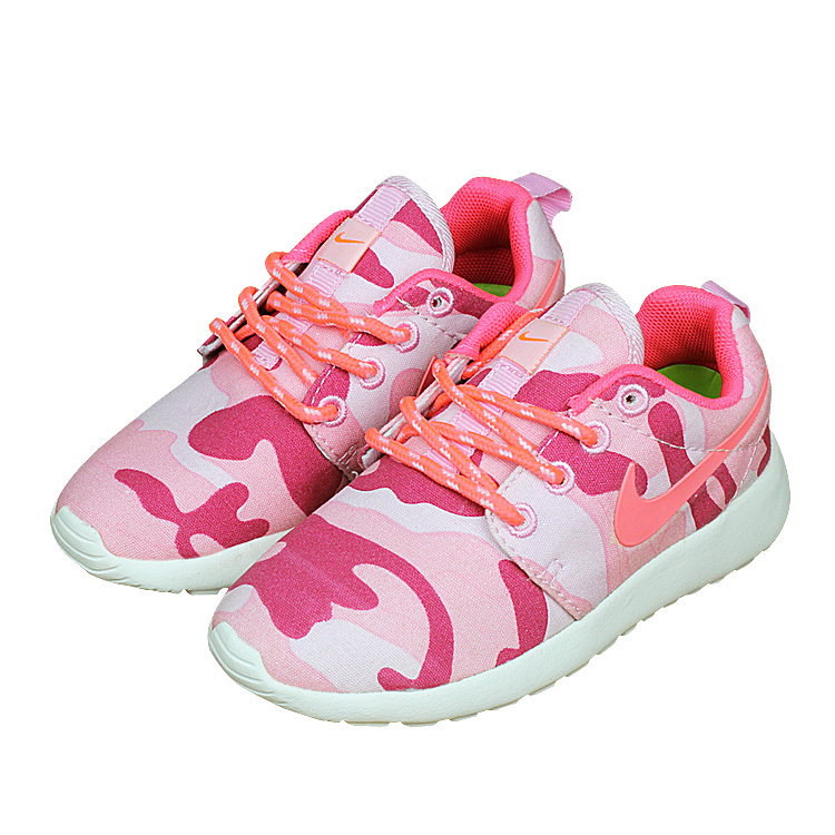 Nike Roshe Run Pink Red White Shoes For Kid