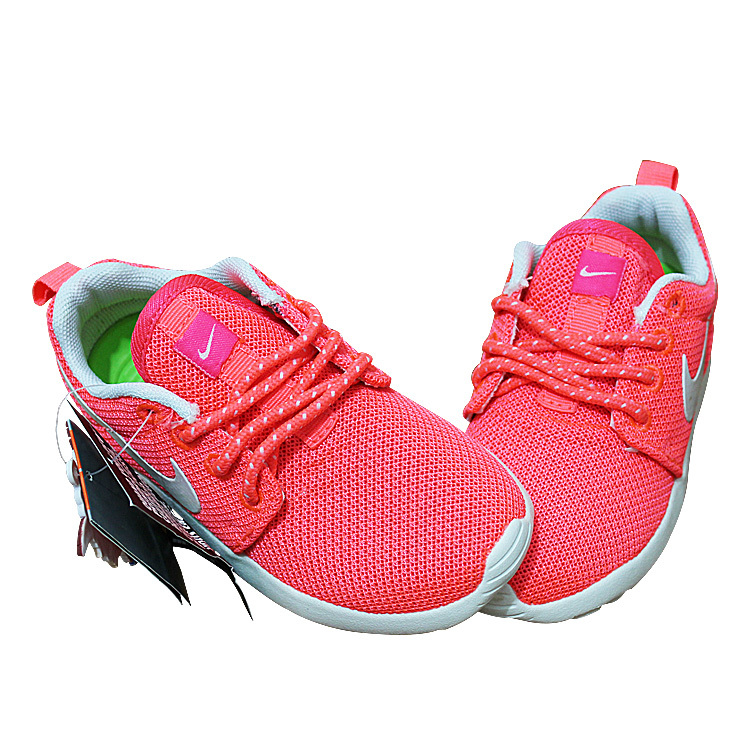 Nike Roshe Run Pink White Shoes For Kid