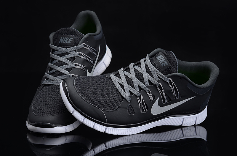 New Nike Free 5.0 Black White Running Shoes - Click Image to Close