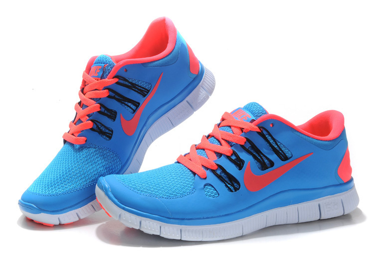 New Nike Free 5.0 Blue Pink Running Shoes