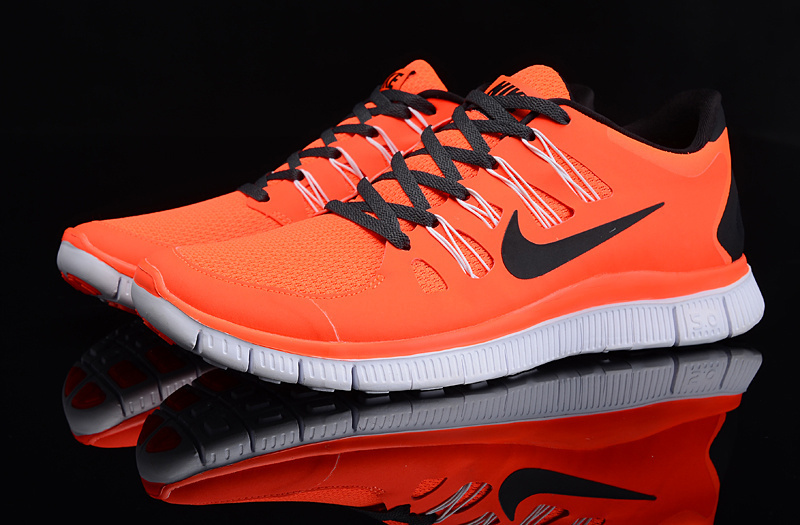 New Nike Free 5.0 Orange Black White Running Shoes - Click Image to Close