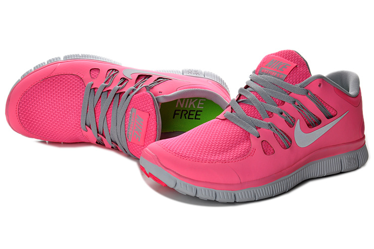 New Nike Free 5.0 Pink Grey Running Shoes
