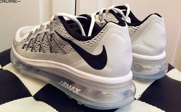 Women Nike Air Max 2015 Silver Black Running Shoes - Click Image to Close