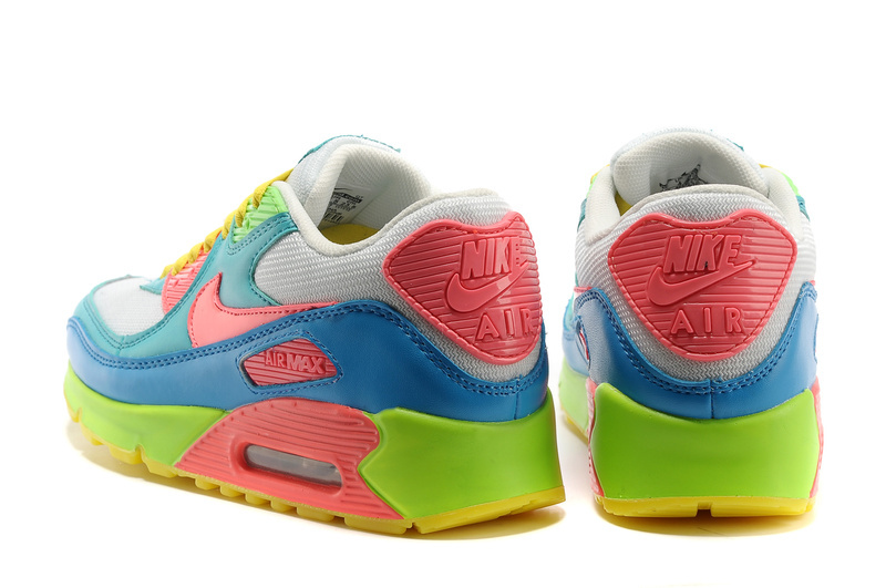 Nike Air Max 90 Colorful Grey Blue Yellow Shoes