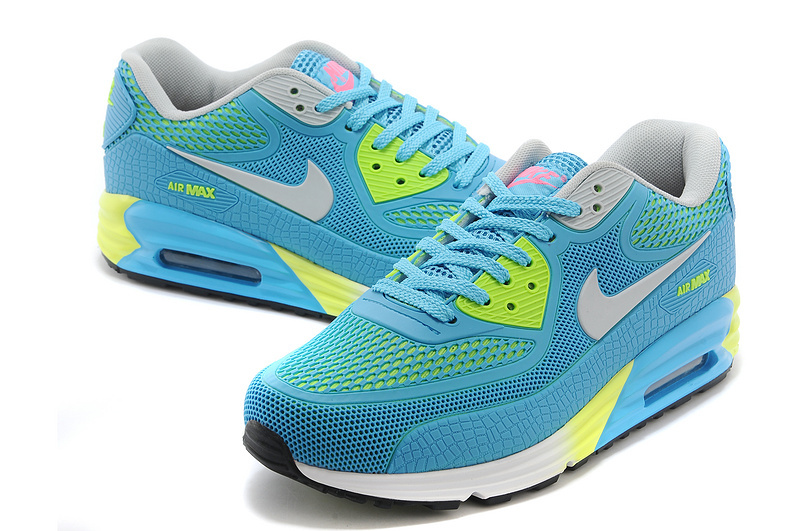 Nike Women Air Max 90 Rubber Patch 25th Anniversary Peach Light Blue Green White