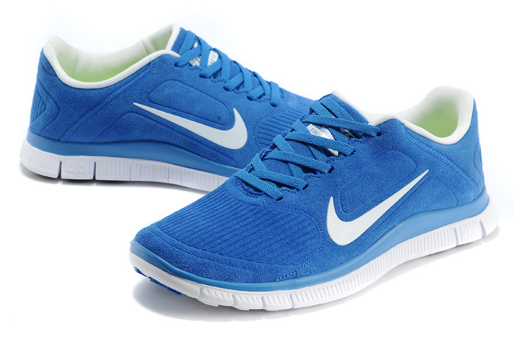 Nike Free Run 5.0 Suede Blue White Shoes