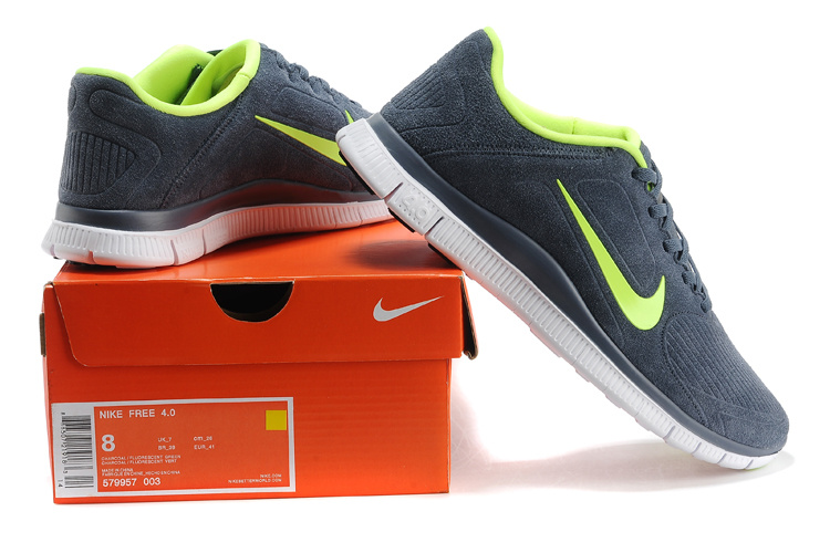 Nike Free Run 5.0 Suede Grey Green Shoes