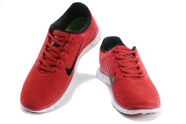 Nike Free Run 5.0 Suede Red Black Shoes