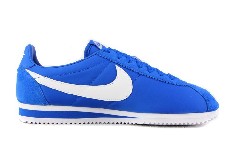 Men Nike Classic Cortez Nylon Blue White Shoes