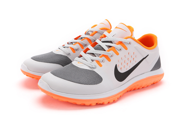 Nike FS Lite Run White Grey Orange - Click Image to Close