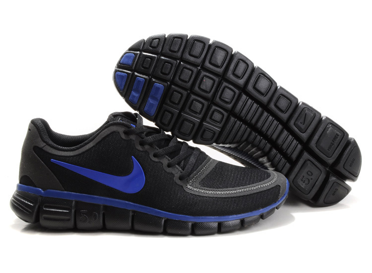 Nike Free Run 5.0 V4 Black Blue Shoes