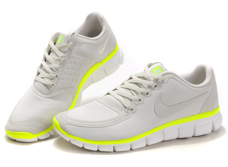 Nike Free Run 5.0 V4 Grey Yellow White Shoes