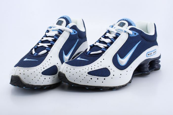 Nike Shox Monster Shoes Blue White Swoosh - Click Image to Close