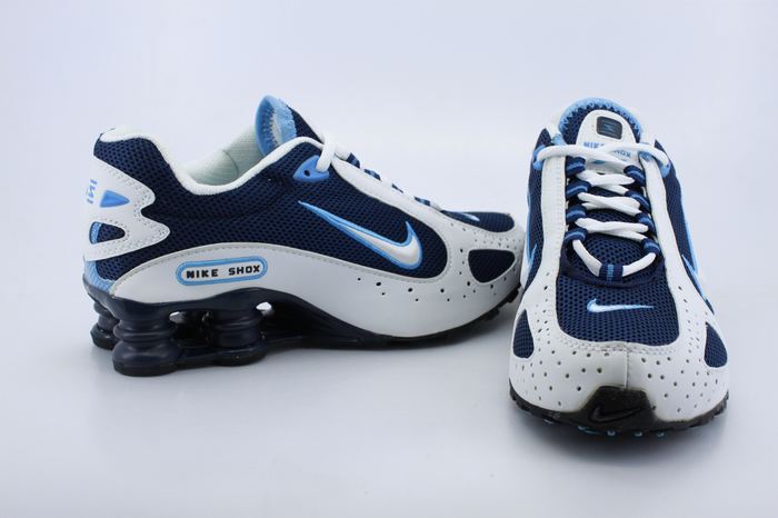 Nike Shox Monster Shoes Blue White Swoosh - Click Image to Close