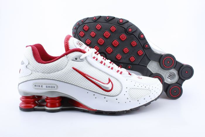 Nike Shox Monster Shoes White Red Swoosh