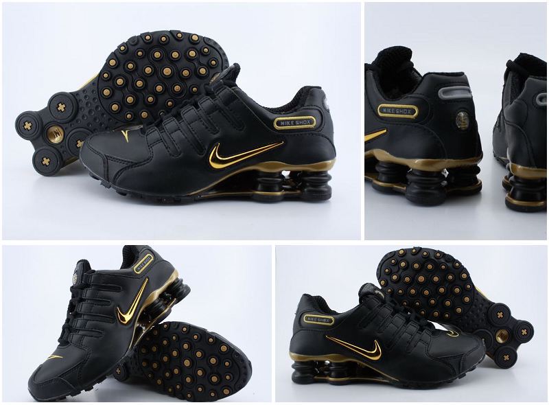 Nike Shox NZ Shoes Black Gold