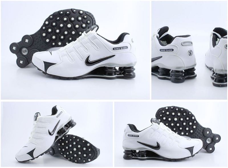Nike Shox NZ Shoes White Black Black Swoosh