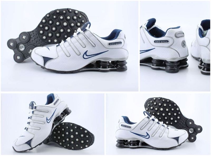 Nike Shox NZ Shoes White Blue Swoosh