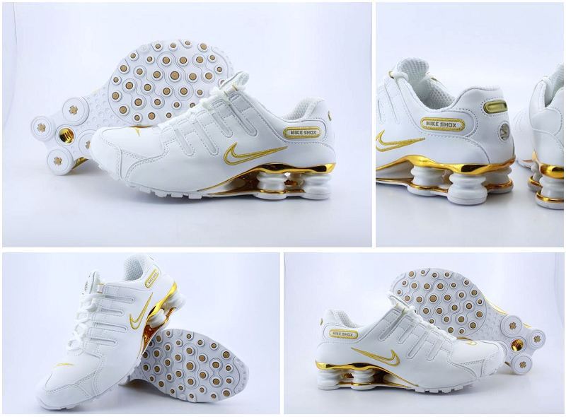 Nike Shox NZ Shoes White Gold