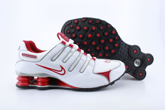 Nike Shox NZ Shoes White Grey Red