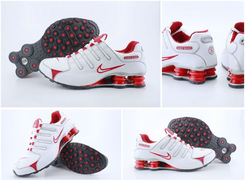 Nike Shox NZ Shoes White Red Swoosh