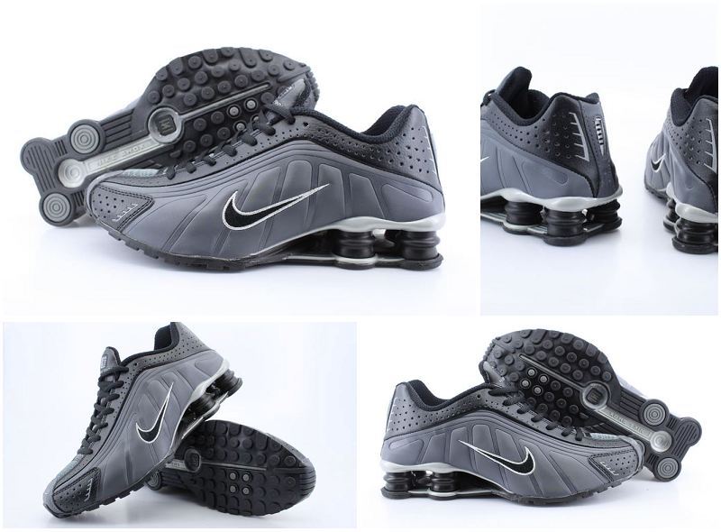 Original Nike Shox R4 Shoes Black Black Swoosh