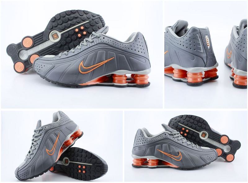 Original Nike Shox R4 Shoes Black Orange