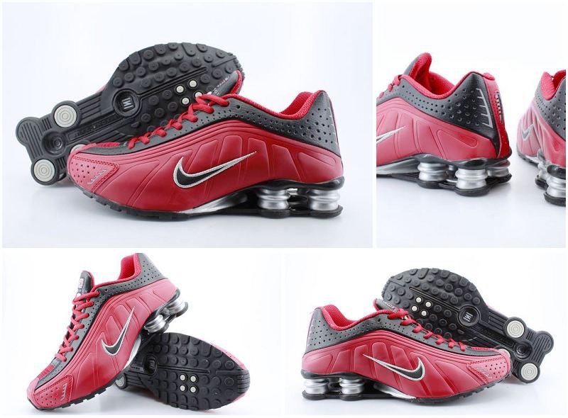 Original Nike Shox R4 Shoes Red Black