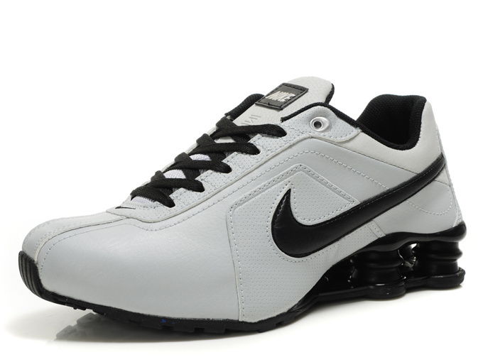 Original Nike Shox R4 Shoes White Black Big Swoosh