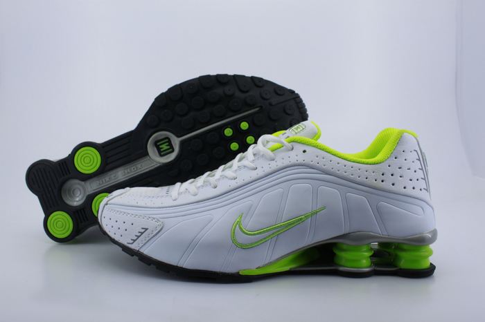 Original Nike Shox R4 Shoes White Green