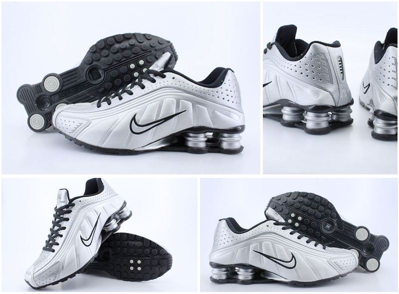 Original Nike Shox R4 Shoes White Grey